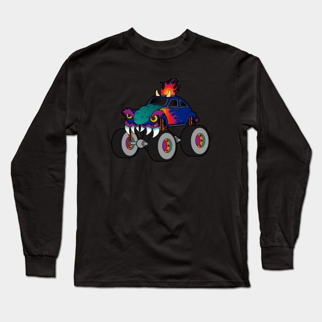 My Pet Monster Truck Long Sleeve T-Shirt by RobotGhost